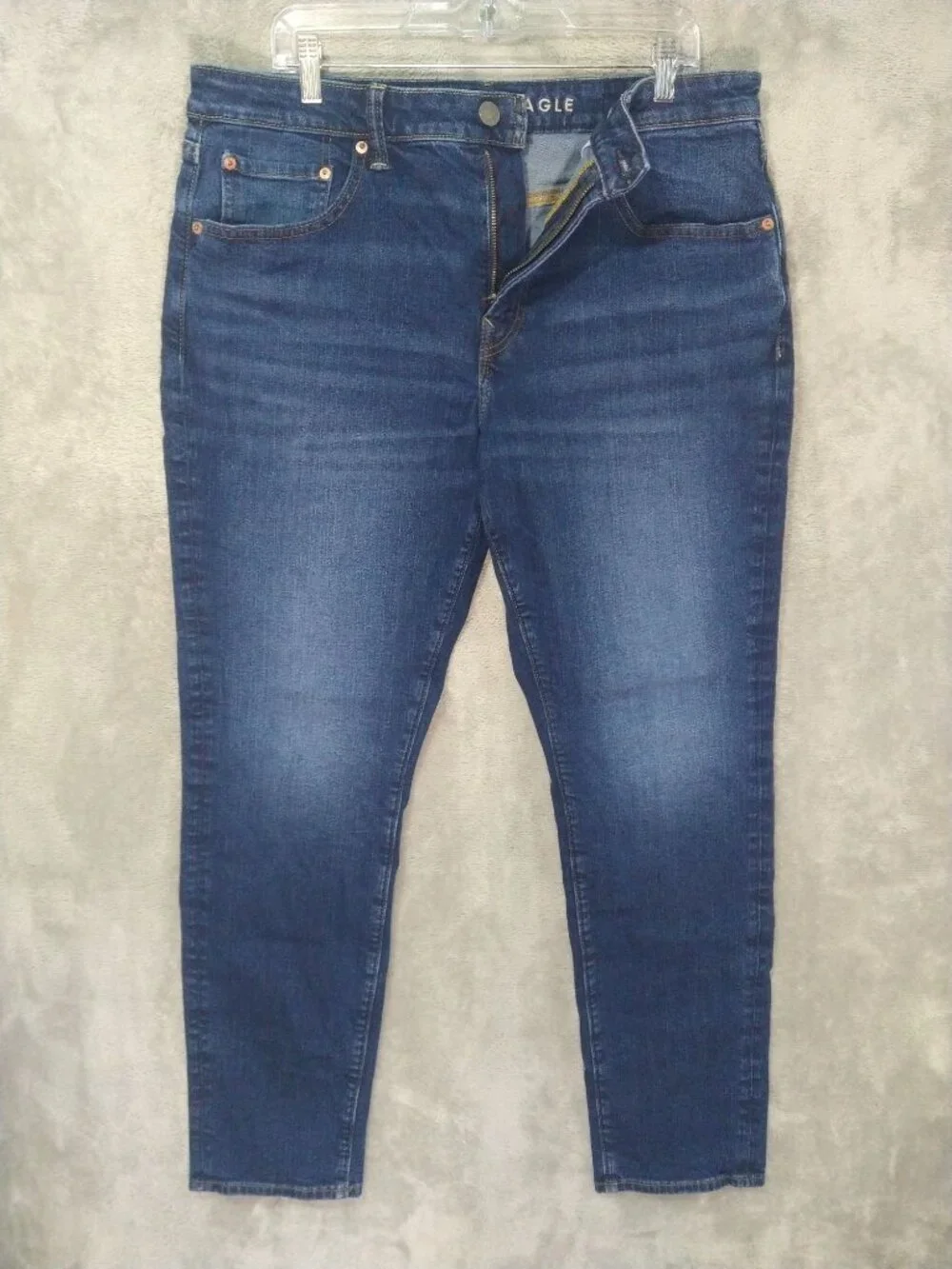 American Eagle Jeans Mens 36x32 Blue Denim Athletic Airflex Stretch Dark Wash - Picture 1 of 10